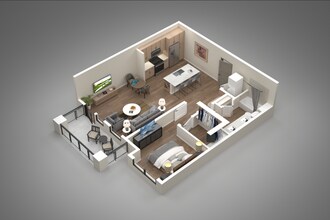 1 Bed/1 Bath 3020 floor plan